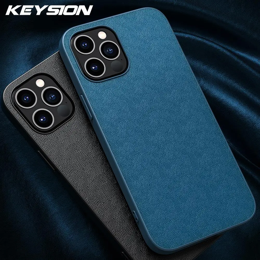 Чехол KEYSION из искусственной кожи для iPhone 12 Pro Max матовая задняя крышка телефона mini 11 X XS XR 8 7 Plus SE новинка