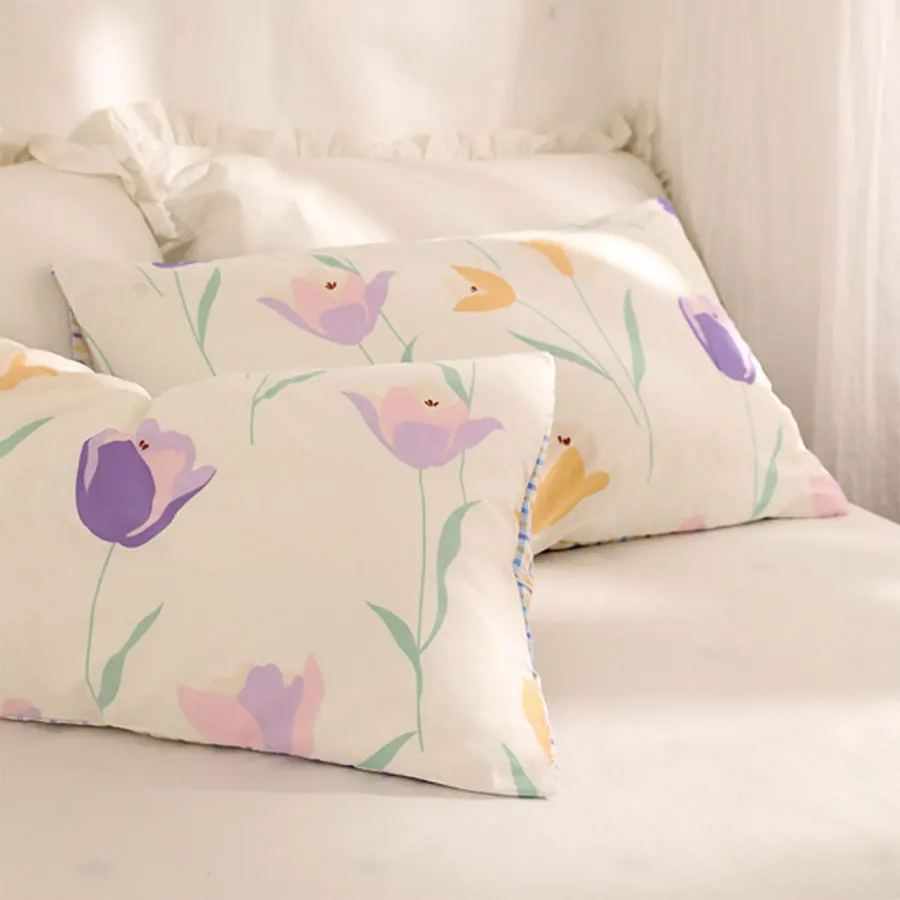 

European romantic flower tulips bedding set kid child teen,cotton twin full queen home textile bed sheet pillow case quilt cover