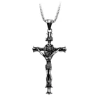 Подвеска в виде креста, винтажное ожерелье, винтажные эстетические аксессуары, модная цепочка из цинкового сплава, католическое ожерелье, новинка 2021