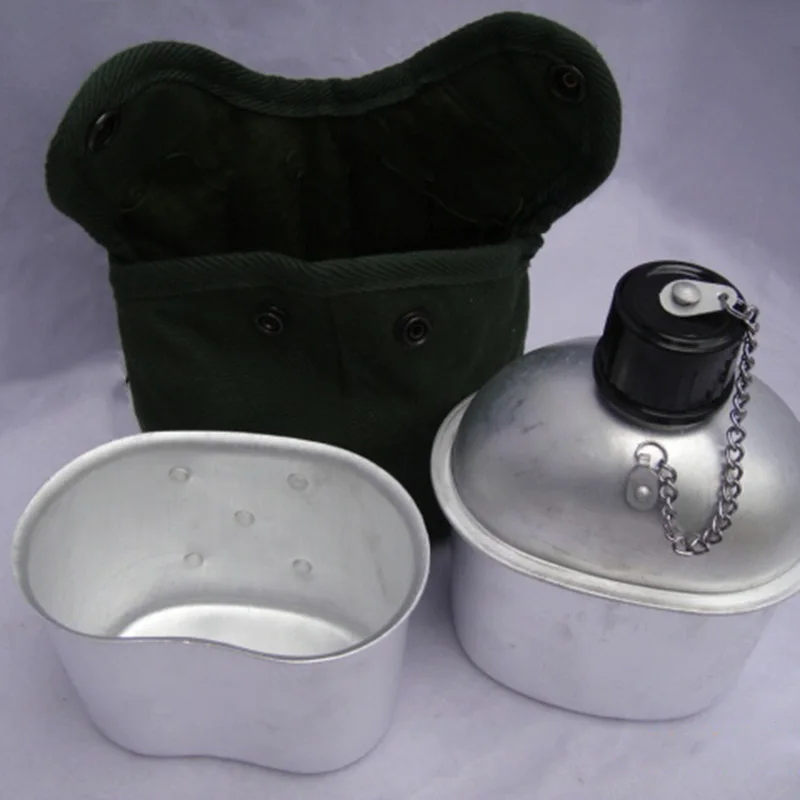 Набор чайников для кемпинга портативная Военная столовая серебристый чайник с