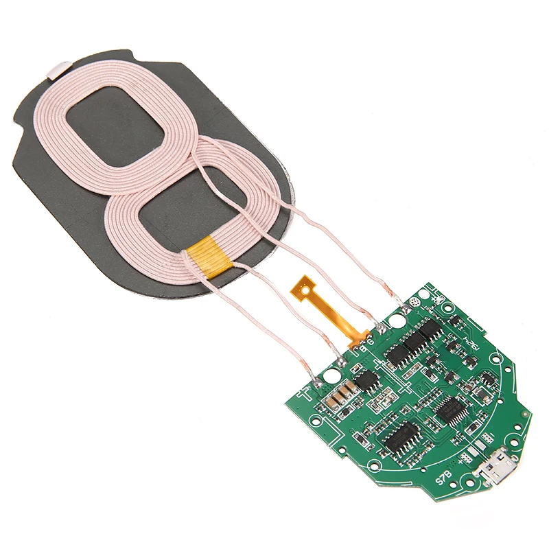 

10W Qi Fast Charging Wireless Charger For iphone XR XS Max PCBA Circuit Board With Dual 2 Coils For Huawei Mate P30 P20 20