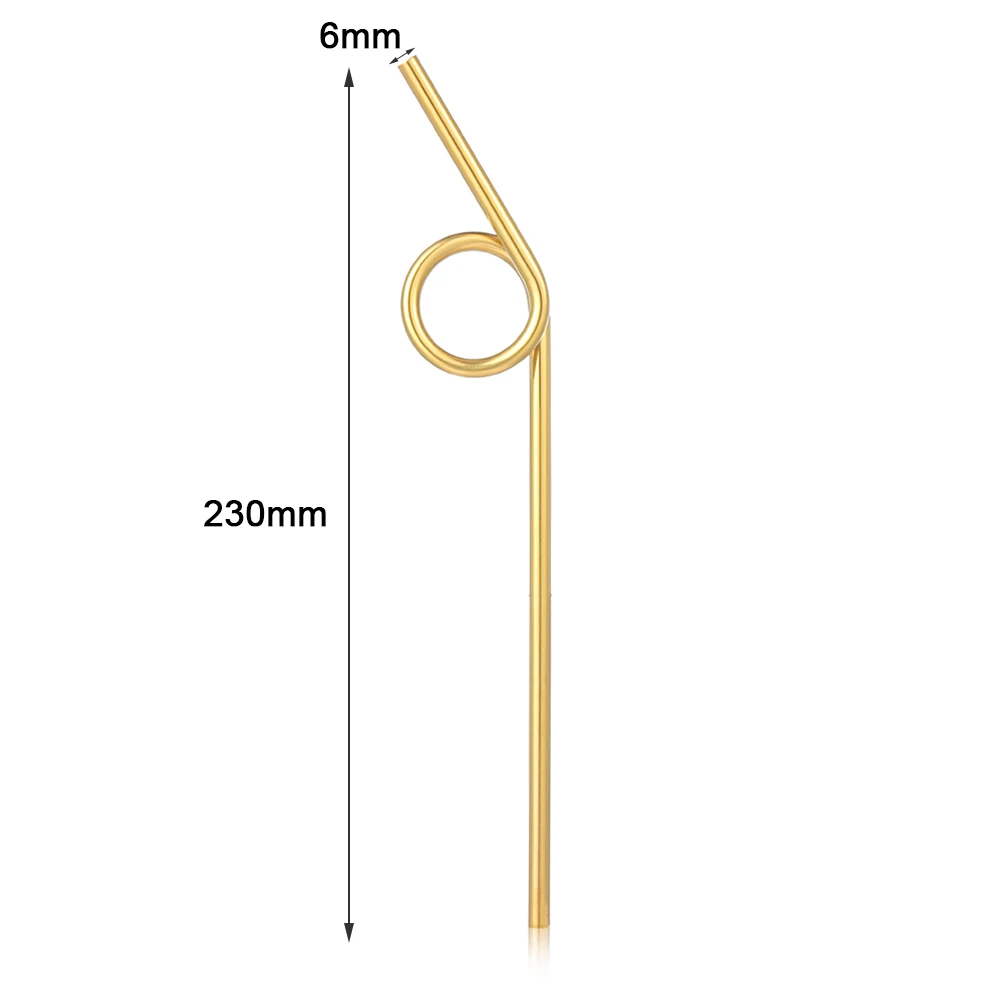 1 шт. разноцветные металлические соломинки Творческий многоразовая нержавеющая