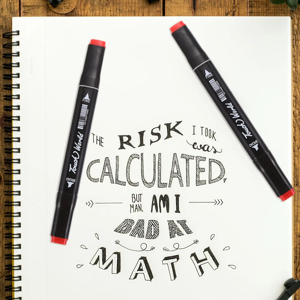 

1 Set 80 Pcs Watercolor Pens Graffiti Markers Double-headed Coloring Markers