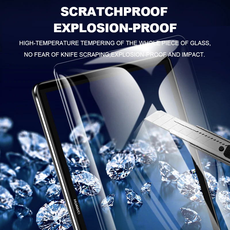 Закаленное стекло для huawei MediaPad M5 lite Pro M6 10 8 4 M3 Lite 1 12D защита экрана с закругленными