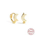 Женские серьги-кольца BOAKO, из серебра 925 пробы, с цирконом, в виде звезд, цветов, 925