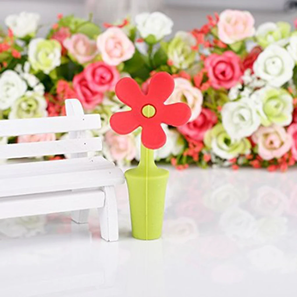 

1PC Wine Stopper Silicone Wine Cork Stopper Plug Cover Bottle Caps Bottle Stopper Wine Pourer Stoppers