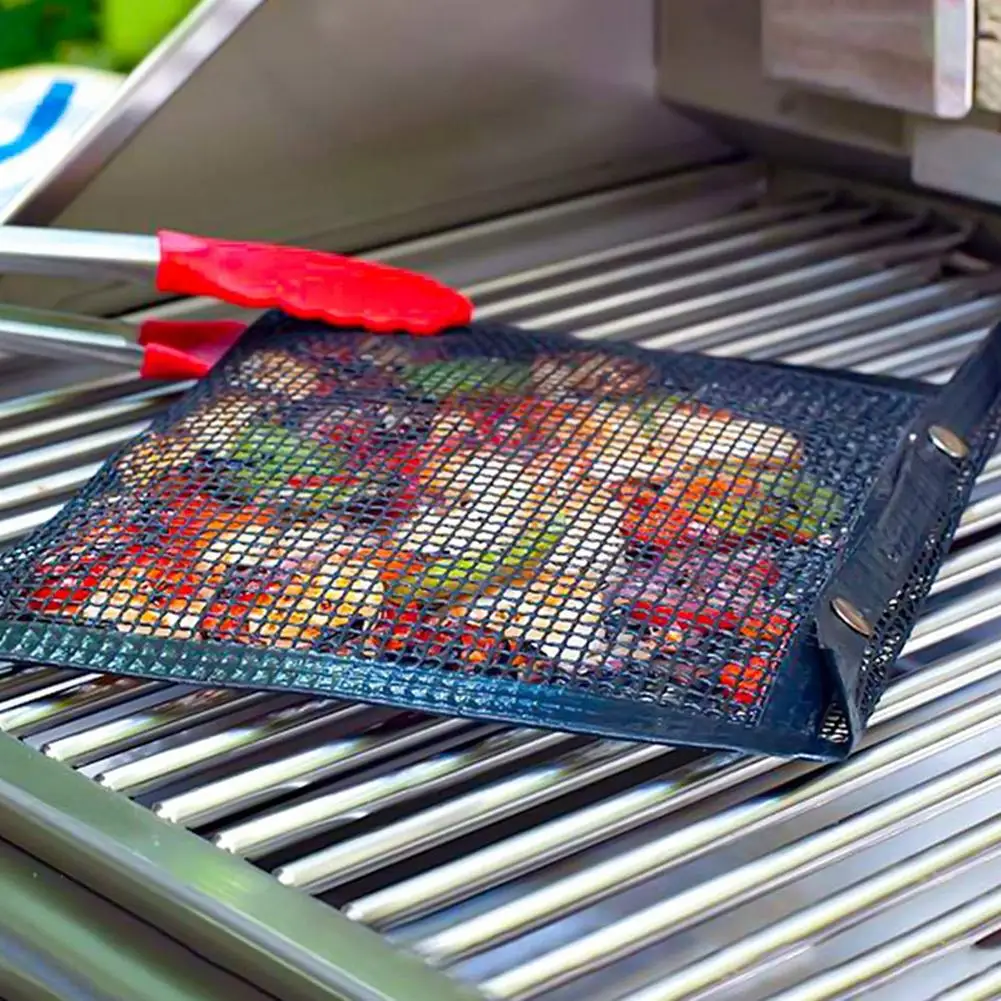 Сетчатая Сумка для барбекю и гриля многоразовый сетчатый мешок из ПТФЭ