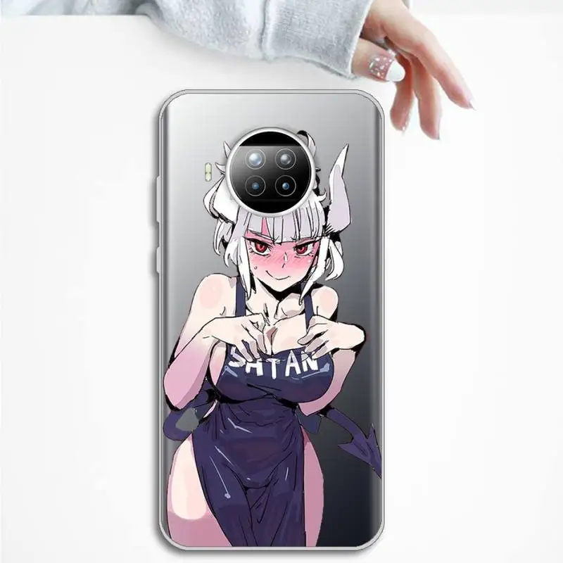 

Cute cartoon helltaker Phone Case Transparent Clear for Xiaomi Redmi note 10 t 8 9 pro lite 11