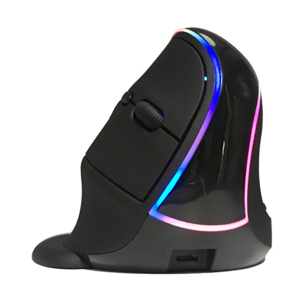 

2.4G RGB Ergonomic Fashion Mice 4 Adjustable DPI 7 Buttons Home Office Rechargeable Vertical Wireless Mouse Accessories For Mac