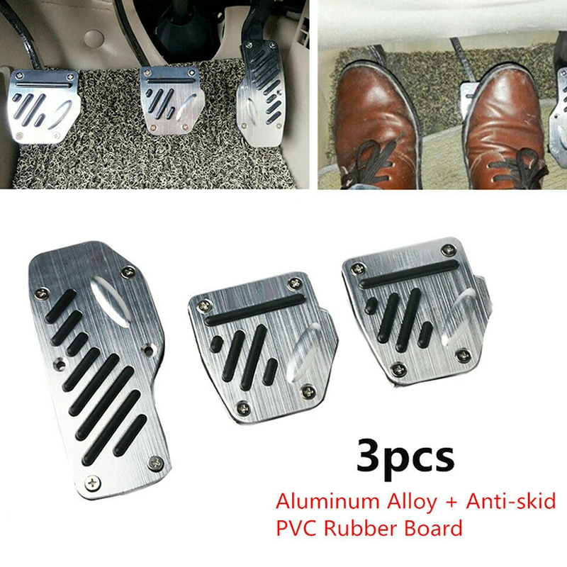 

Set Foot Pedals Kit Universal 3pcs Car Cover Manual Transmission Non-slip