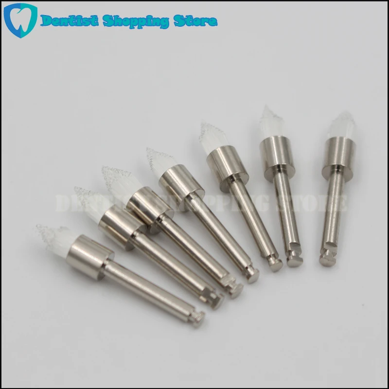 Стоматологический белый нейлон полировальный полировщик Prophy кисть конического