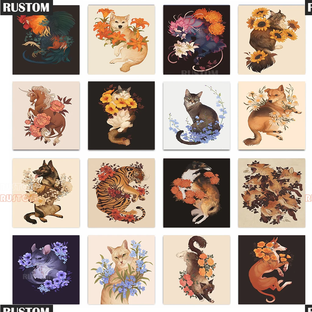 

Diamond Animal Rhinestone Embroidery 5D DIY Diamond Painting Full Circle Cross Stitch Mosaic Picture Crafts Home Decoration