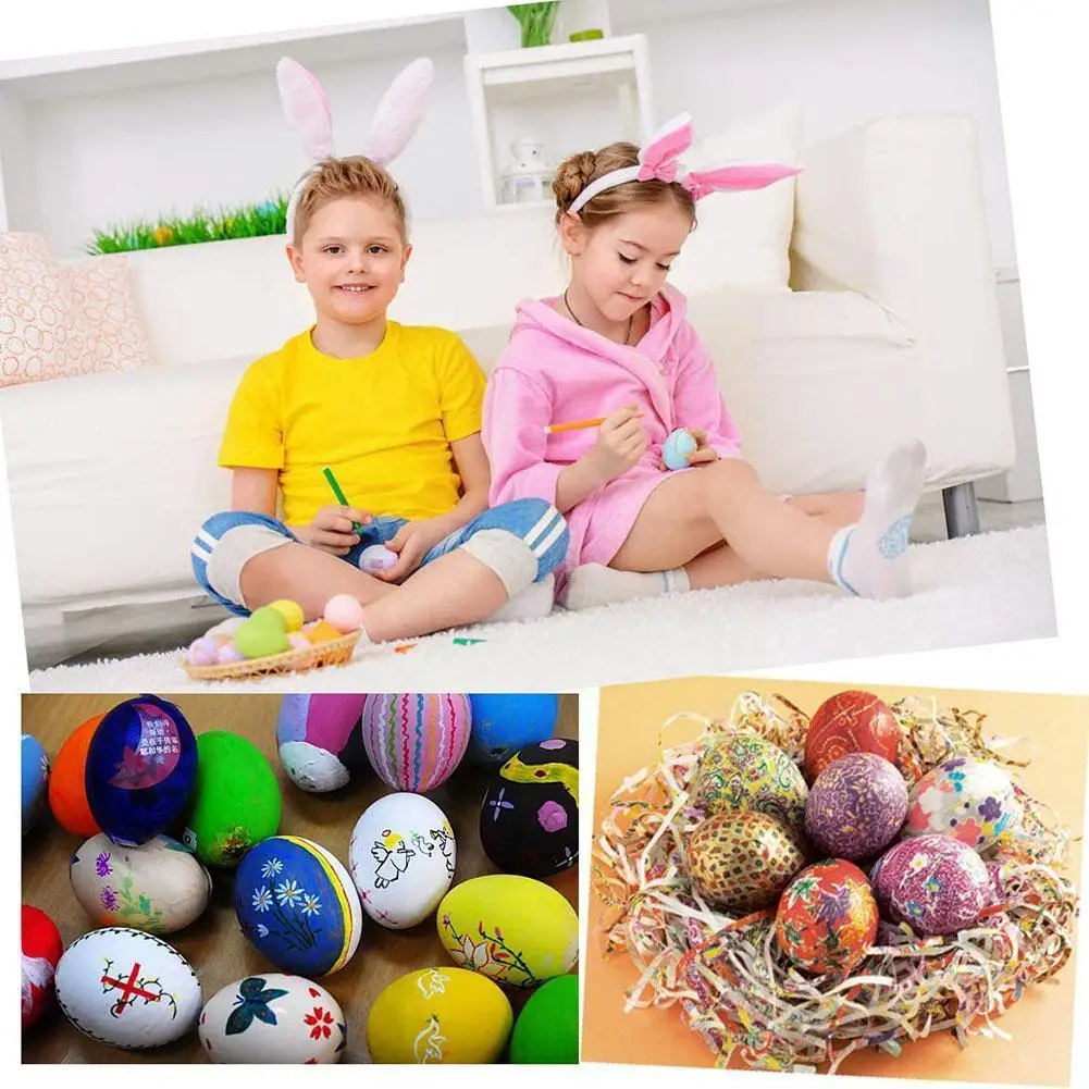 

Easter Eggs Hand-Painted Diy Eggs Children's Creative Painting 1Pc Painting Egg Toys Simulation Colorful Diy Eggs Handmade Y0A8