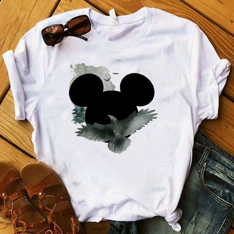 Женская Милая футболка с графическим принтом унисекс топ для пары женская одежда