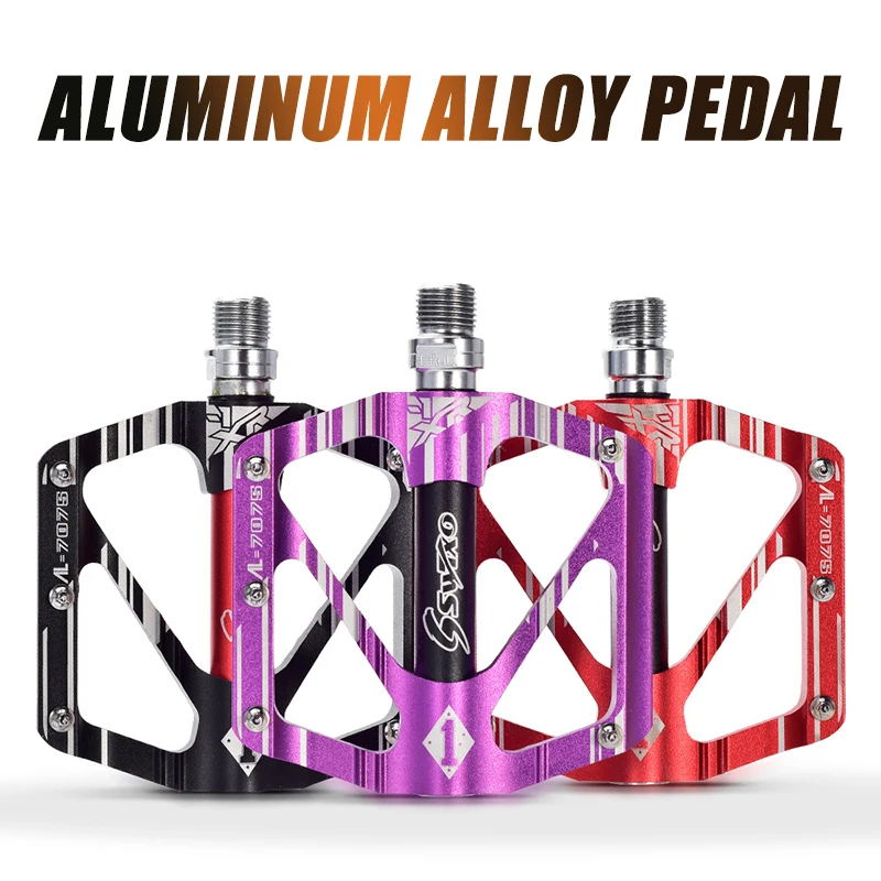 

Mountain Bike Pedals Bicycle Flat Pedals Lightweight Aluminum Alloy Pedals for Road Mountain Bike N66