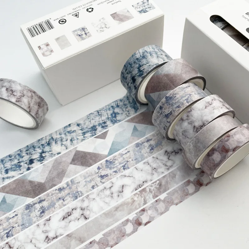 Лента Washi 5m для скрапбукинга 6 шт./кор. Канцтовары школьные принадлежности - купить