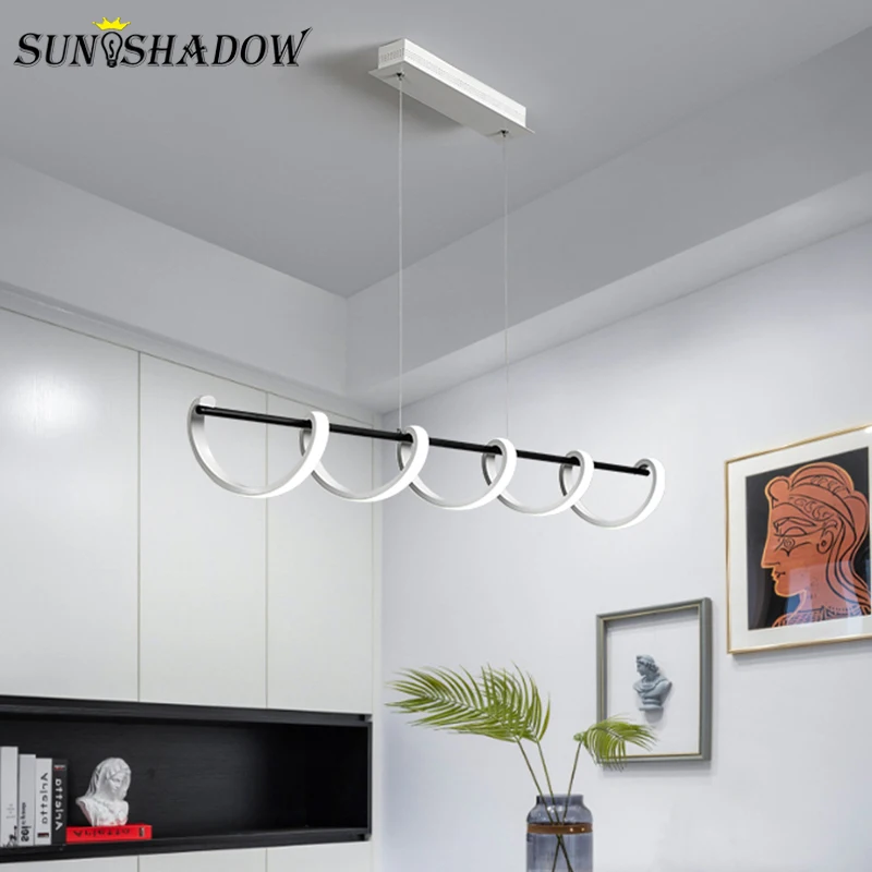 Современный светодиодный подвесной светильник белый металлический Потолочный