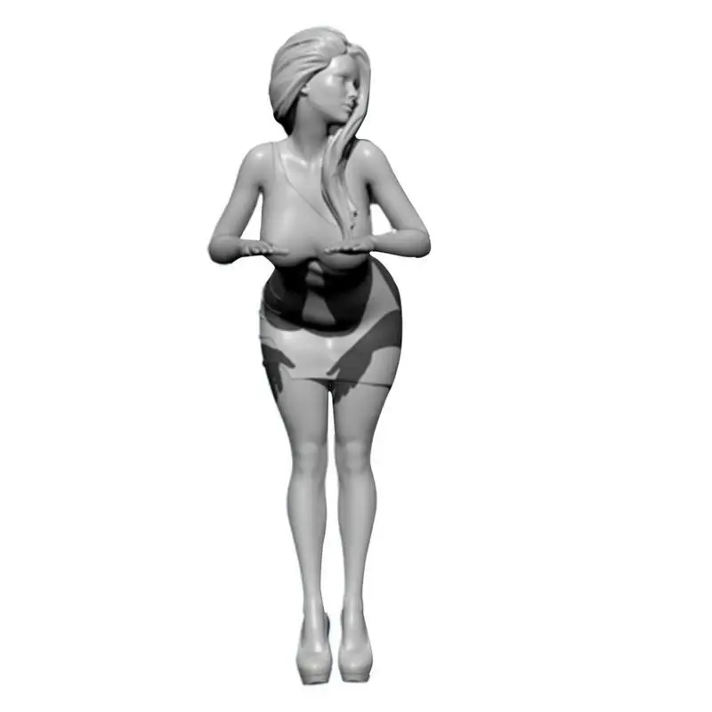 

55mm GIRLS Fashion Girl Resin Soldier White Mold TD-2151