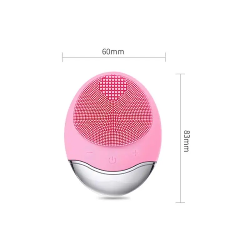 

Electric Ultrasonic Facial Cleansing Brush Deep Cleaning Face Silicone Beauty Eye Massage Face Cleansing Instrument USB Charger