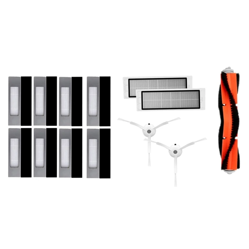 

TOP!-2 Set Vacuum Parts Accessories: 1 Set Filter Sets Replacement & 1 Set HEPA Filter Main Brush Side Brush