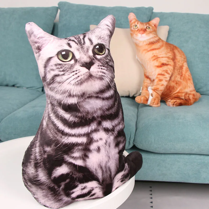 46 см 3D плюшевые подушки с имитацией кошки мягкие животными диванные декор для