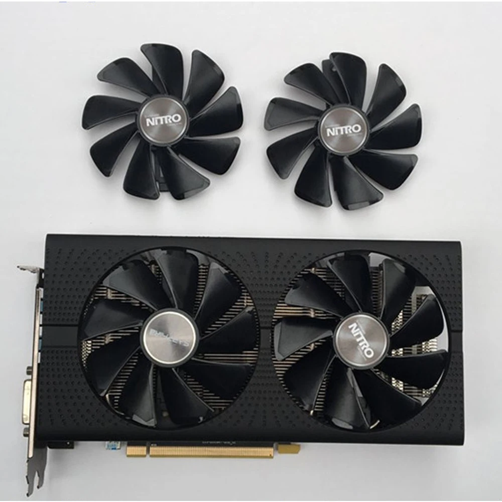 Охлаждающий вентилятор SAPPHIRE AMD Radeon RX580 для видеокарт NITRO +/PULSE RX470 RX570 RX480 RX590 кулер