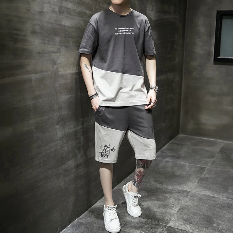 Крутая мужская летняя одежда Уличная Повседневная модная рубашка и шорты