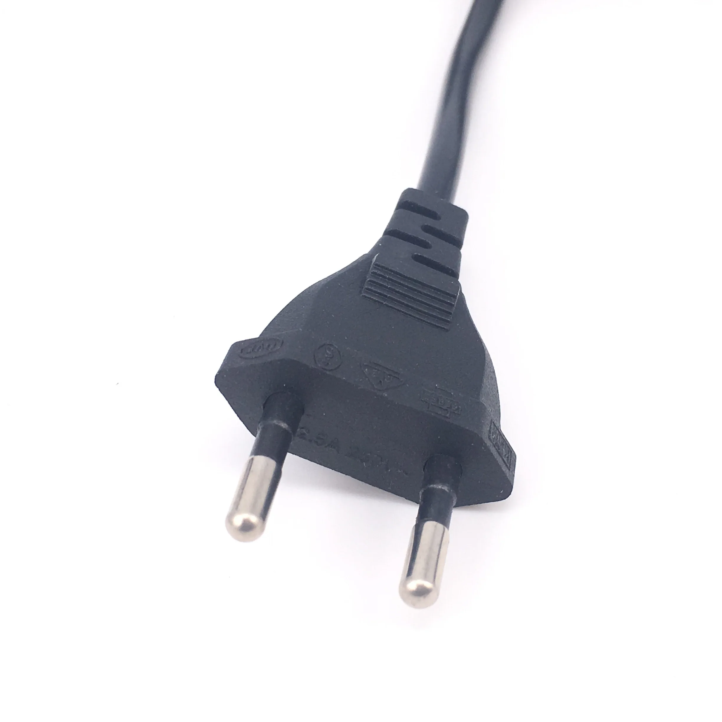 Универсальный 2-зубец Мощность Шнур питания Кабель ЕС и США в соответствии со