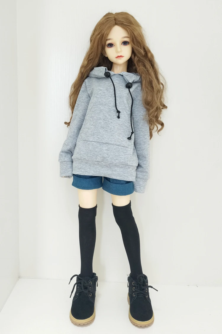 T02-X547 Blyth кукольные одежда 1/3 1/4 bjd 1/6 мягкого плюша; аксессуары для куклы свитер рваные джинсовые шорты 2 шт./компл