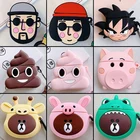 Мультяшный чехол для беспроводной Bluetooth-гарнитуры, милый мягкий силиконовый защитный чехол для наушников Apple Airpods 2