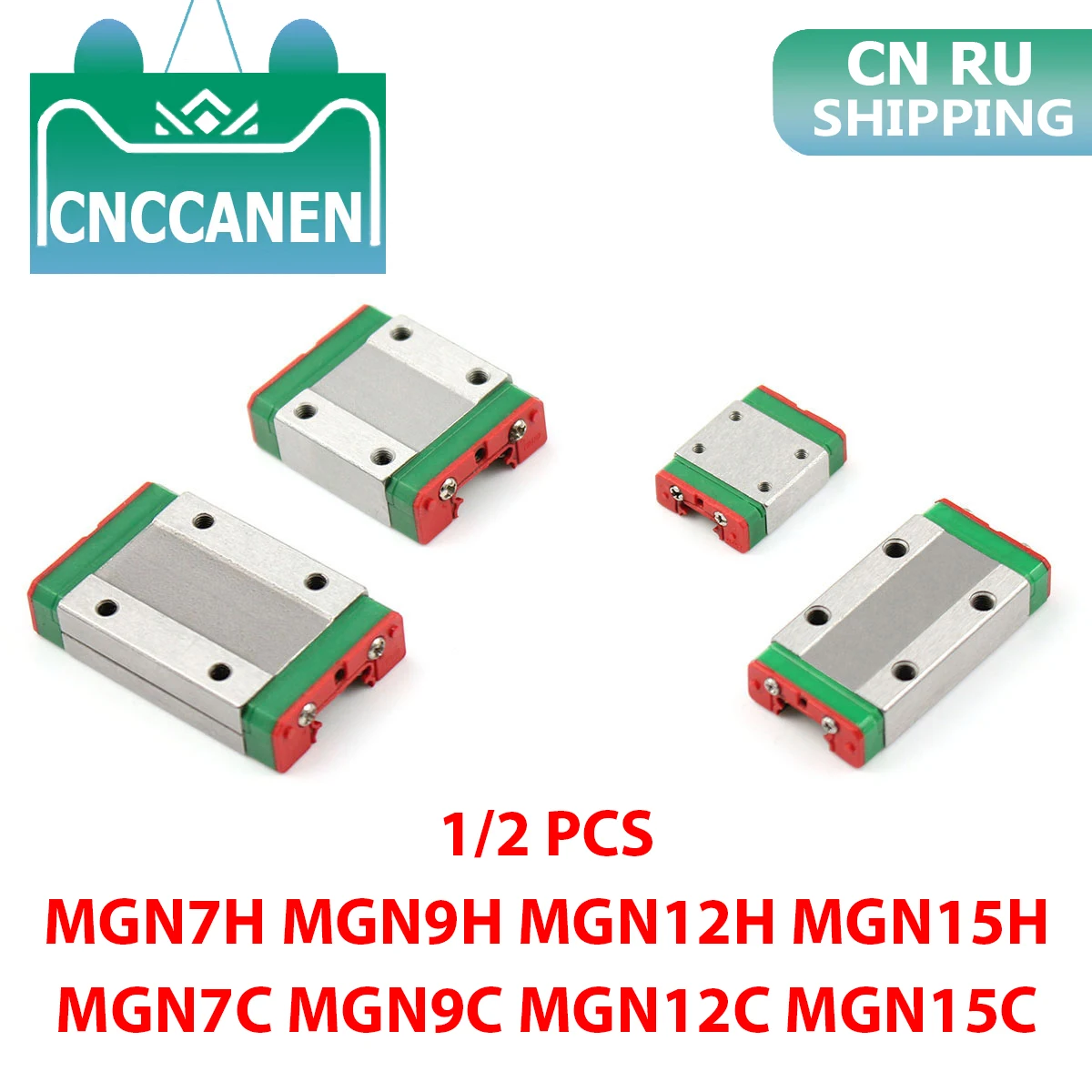 

1/2PCS MGN12H MGN9H MGN15H MGN15C MGN7H MGN7C MGN9C MGN12C Carriage Block for MGN9 MGN12 MGN15 MGN Linear Rail Guide CNC Parts