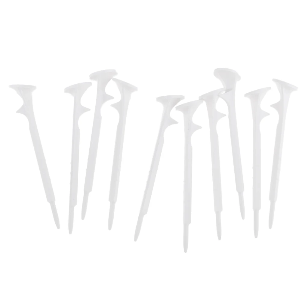 

Set 10 Lightweight 73mm Plastic Golf Tees Set Outdoor Sports Golf Training Aid