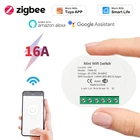 16A Zigbee 3,0 мини-переключатель для Tuya Smart Life APP 2-way контроль настройки таймера модуль автоматизации работает с Alexa Google home