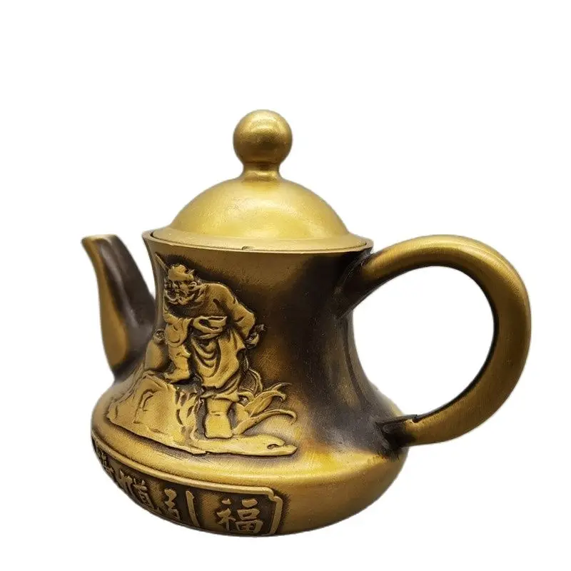 

Китайская старинная Бронзовая статуя, латунный горшок