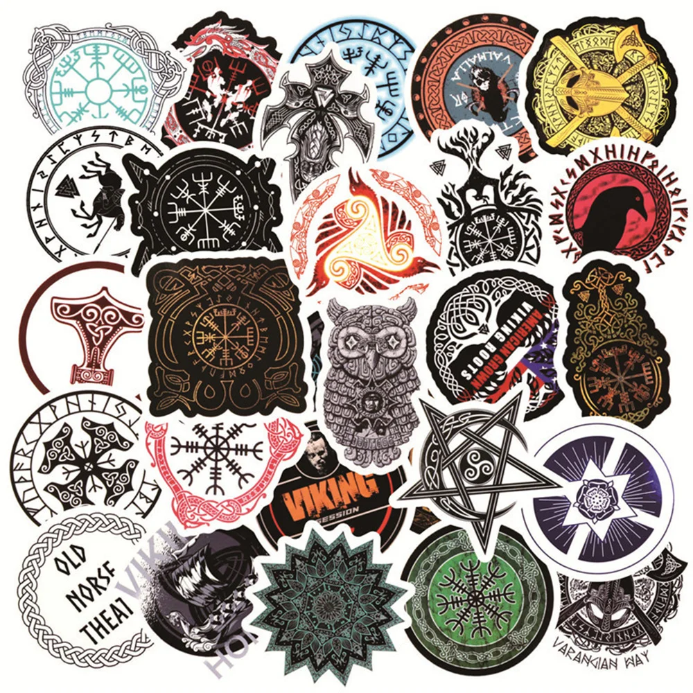 

10/30/50PCSVinking Totem Graffiti Sticker Skateboard Notebook Water Cup Trolley Case PVC Waterproof Sticker Wholesale