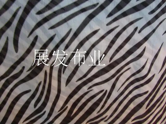 75D wrinkled silk chiffon fabric zebra series of thin breathable soft elegant | Дом и сад