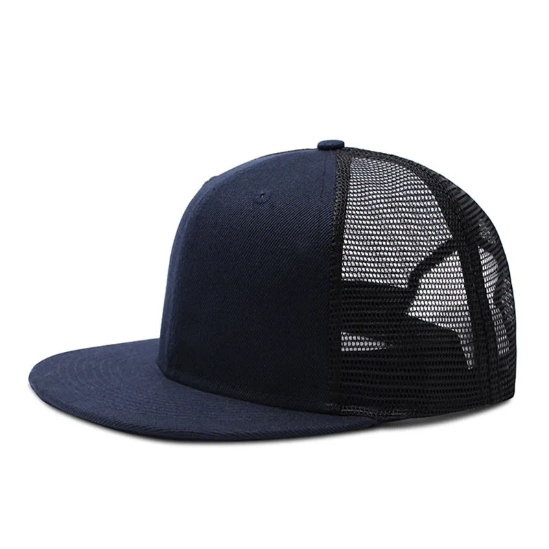 Синий Летние Обувь с дышащей сеткой Snapback Бейсбол шапки Для мужчин Регулируемая Повседневное, мужские и женские бейсбольные кепки, Планас; Хип-хоп кепки с плоским козырьком Casquette Homme Luxe - Цвет: Синий