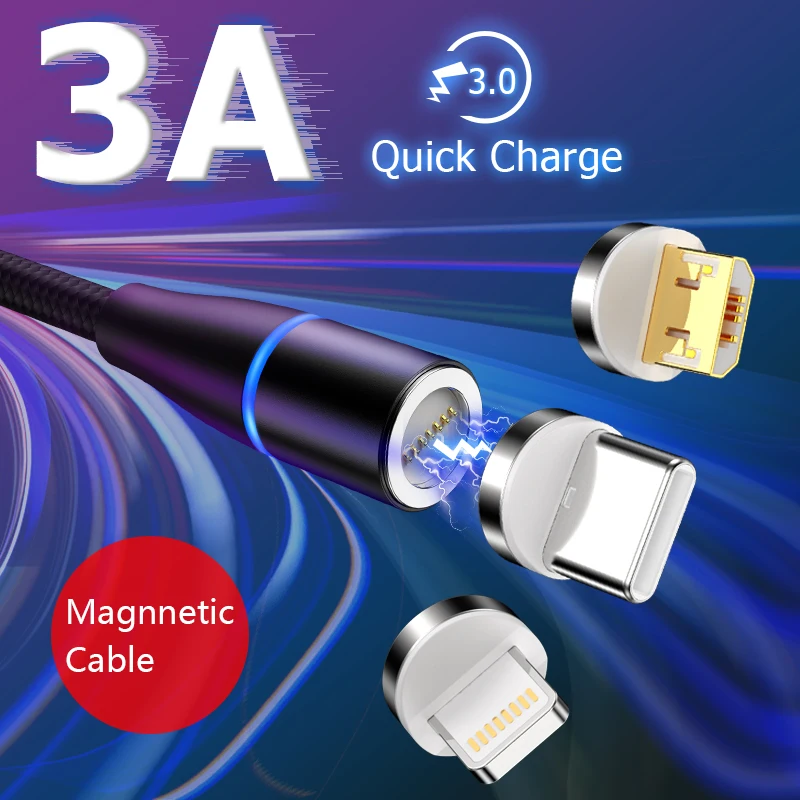 Магнитный USB-кабель для Iphone Samsung Huawei Android быстрая зарядка Универсальный Micro типа C |