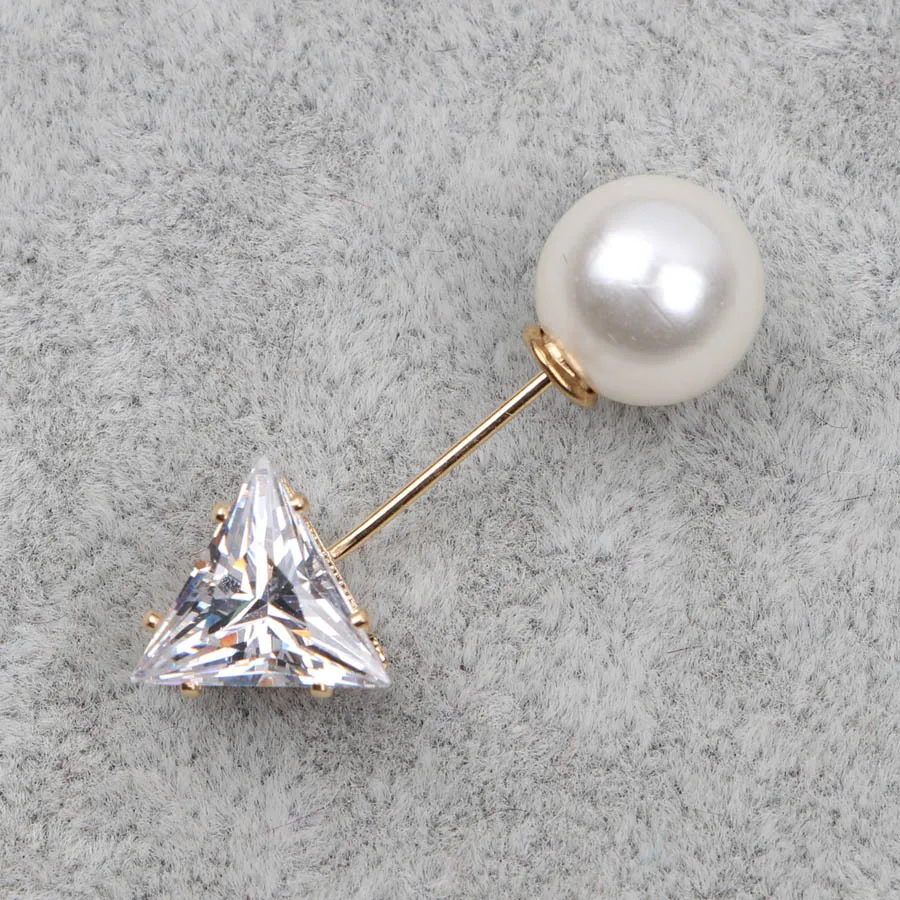 Винтажная Золотая брошь булавки с двойной головкой имитация жемчуга большие