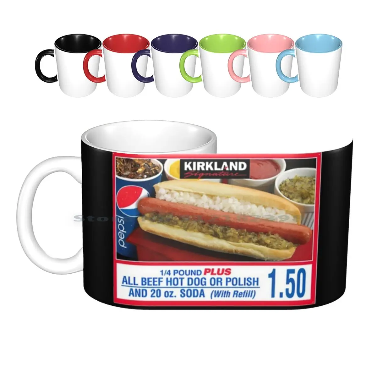 

Керамические кружки Hotdog на долларов США, кофейные чашки, Кружка для молока и чая, креативный трендовый винтажный Подарочный стакан в виде бу...