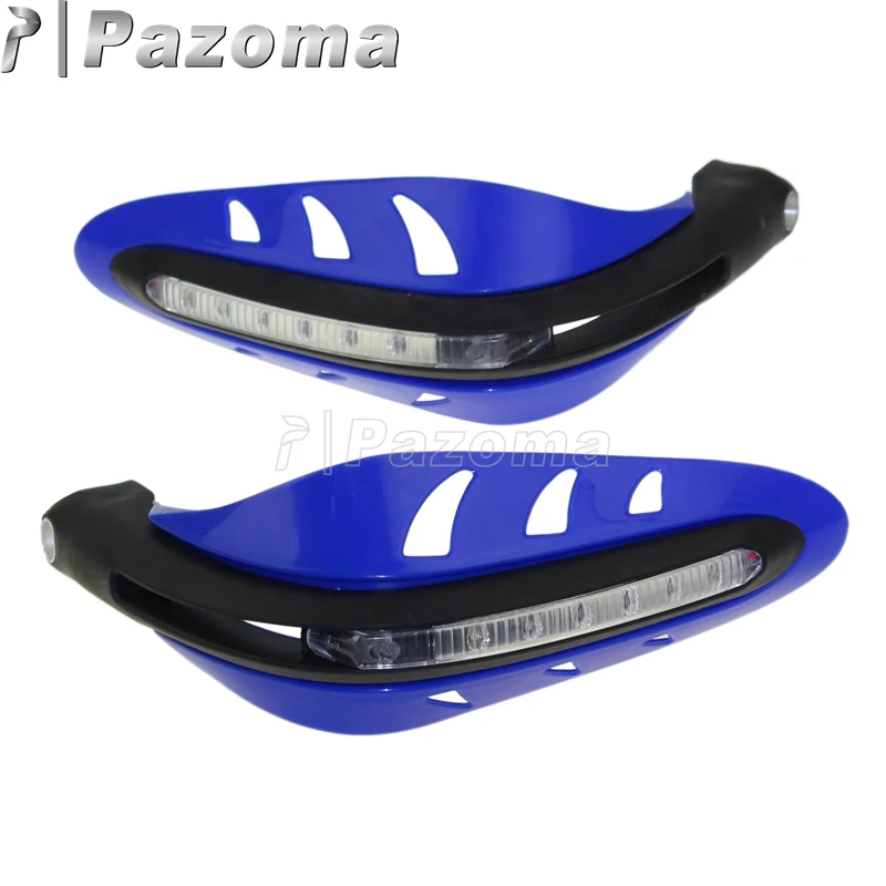 Руль мотоцикла Handguards w/светодиодный сигнал поворота Dirt Bike ручные охранники для Streetfighter Yamaha Honda Suzuki ATV TDM 850 900