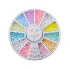 22 вида разноцветных искусственных ногтей стразы маленькие нестандартные аксессуары для маникюра и дизайна ногтей цветные яркие жемчужины