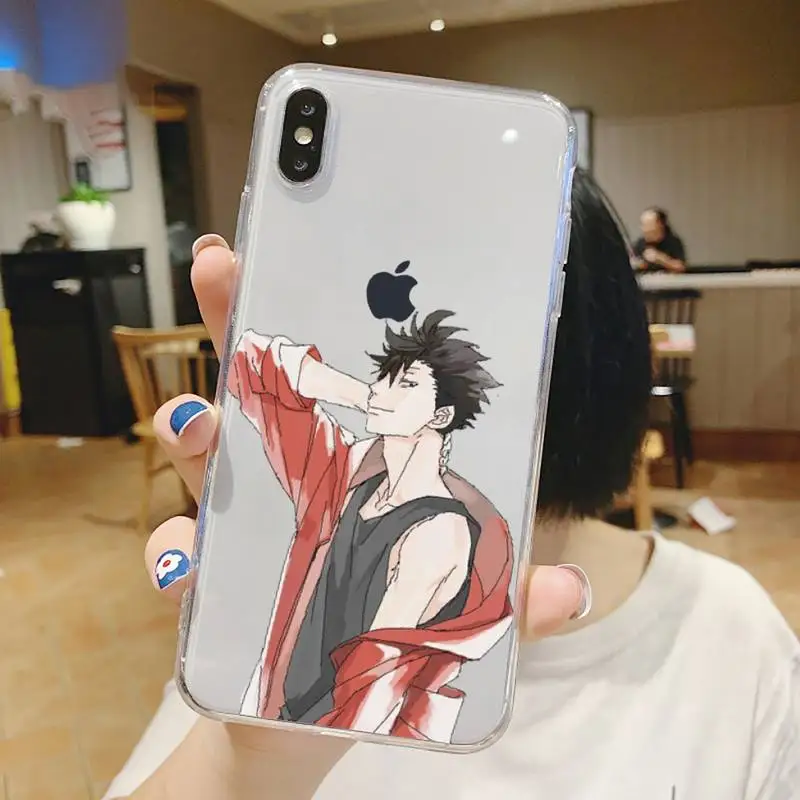 

Kuroo Tetsuro haikyuu anime manga Phone Case Transparent soft For iphone 5 5s 5c se 6 6s 7 8 11 12 plus mini x xs xr pro max