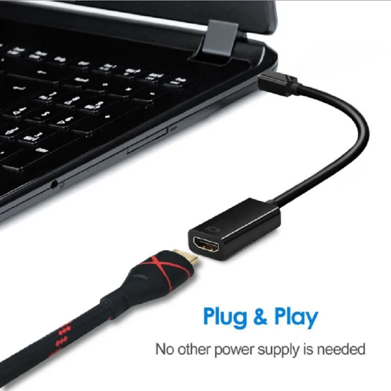 2020 Новый мини дисплей Thunderbolt порт DP папа HDMI Женский адаптер конвертер кабель для