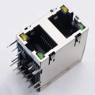 Двухслойная розетка RJ45 59B 2*1 2*2 2*4 с подсветильник кой Сетевая 90 градусов