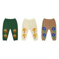 2021 new arrival children toddler knit pants spring and autumn childrens clothing organic cotton boys girls warm clothes