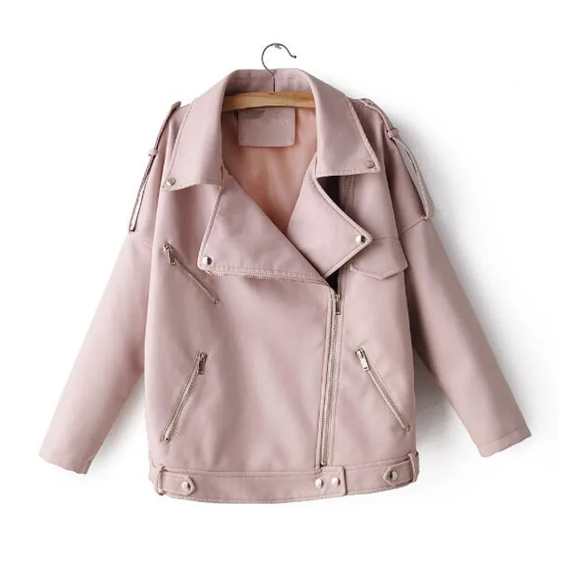 ZXRYXGS Женская Осенняя новая свободная куртка из искусственной кожи женская