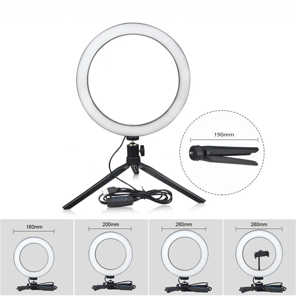 10 inch LED Ring Fill-Light Lamp Selfie Dimmable Flashes Camera Phone Studio Tripod Stand Video Holder 21g3 | Электроника