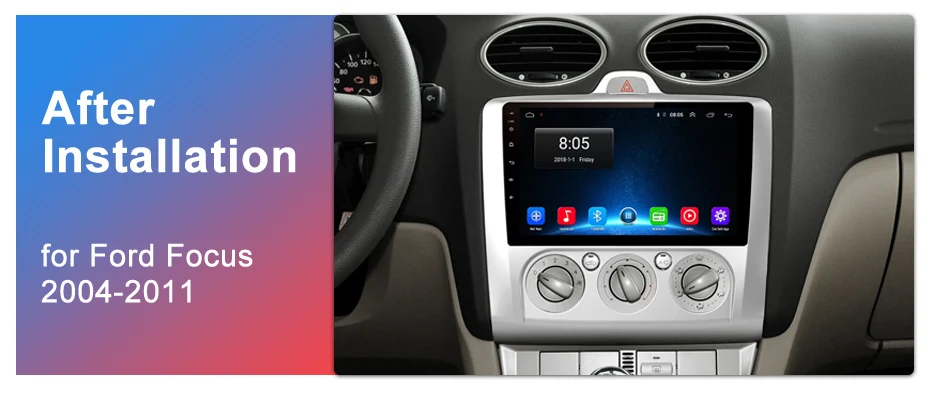 Junsun V1 2G+ 32G Android 9,0 DSP автомобильный Радио Мультимедиа Видео плеер навигация gps для ford focus 2 3 Mk2/Mk3 хэтчбек 2 din DVD