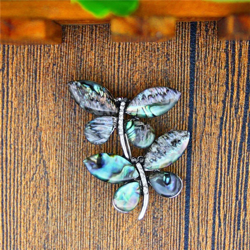 Vintage Butterfly Shell Brooches For Women Animal Brooch Pin Antique Silver Plated Fashion Jewelry BR21 | Украшения и аксессуары